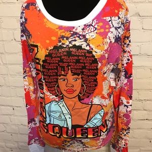Melanin Queen Splatter Print Sweatshirt